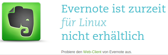Evernote ist leider für Linux nicht erhältlich.